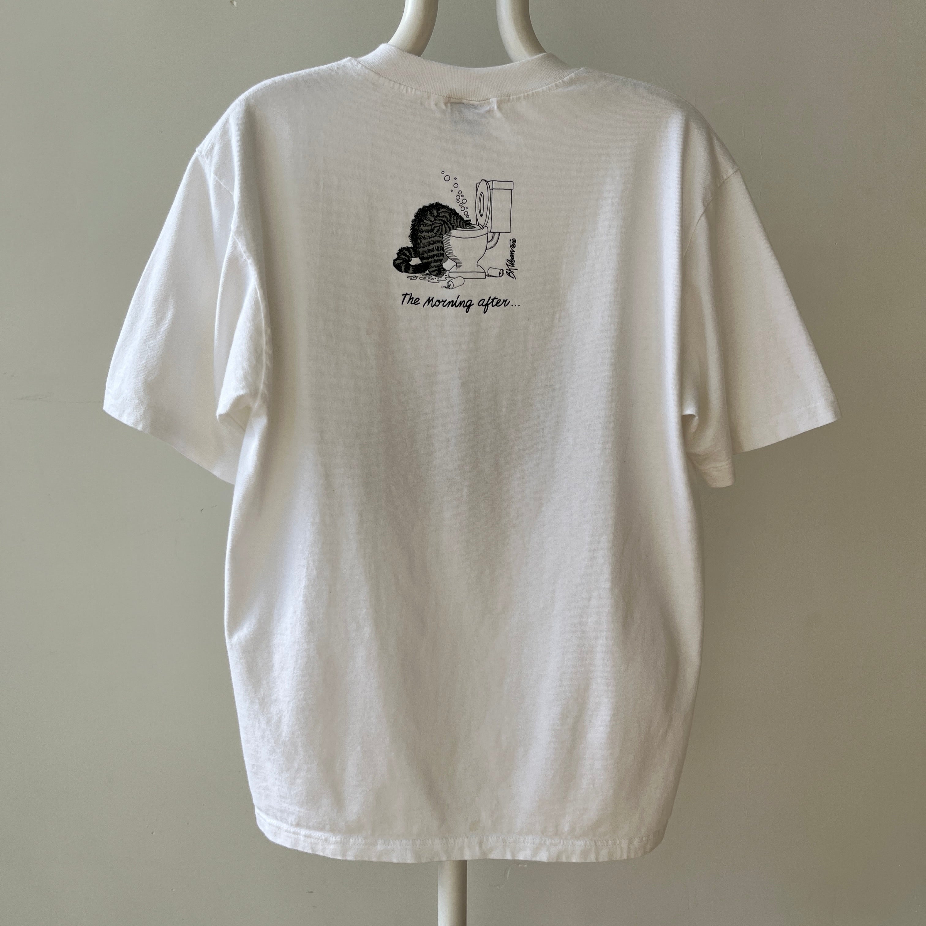 1980s/90s Happy New Year Party Cats T Shirt - Crazy Shirts Brand Alert!