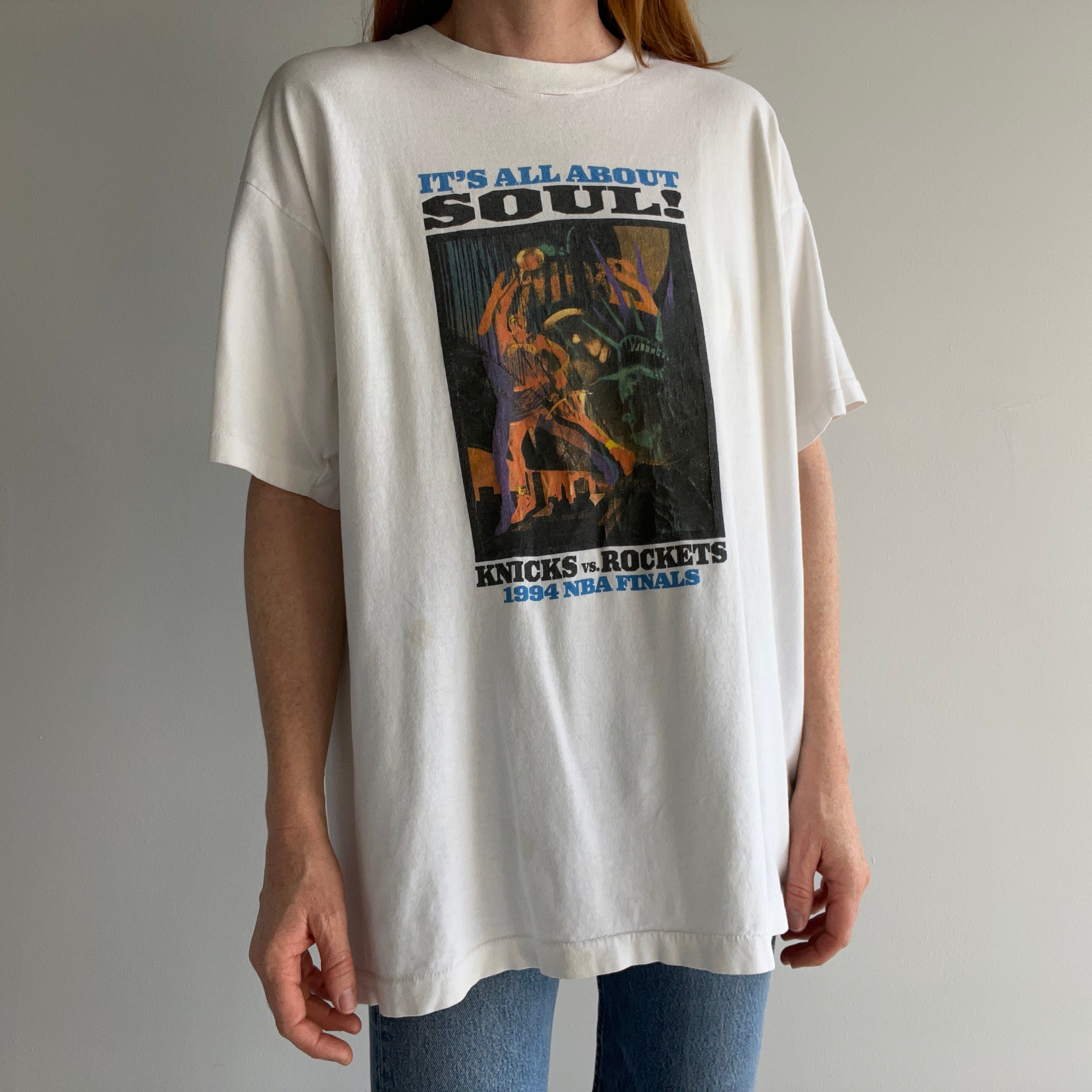 1994 Knicks vs. Rockets NBA Finals - It's All About Soul - Stained T-S –  Red Vintage Co