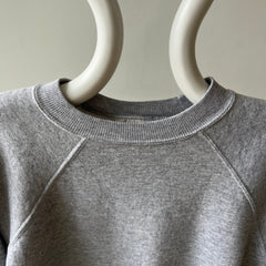 1990s Blank Grey Raglan Sweatshirt - !!!!!!