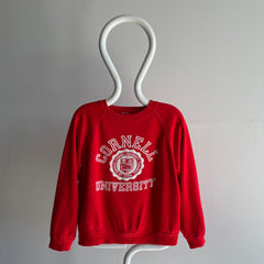 1980s Cornell University Thinned Out Tattered, Torn and Worn Intelligent Sweatshirt