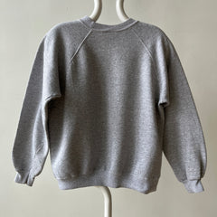 1990s Blank Grey Raglan Sweatshirt - !!!!!!