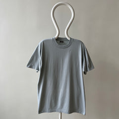 1980s Blank Grey/Baby Blue T Shirt