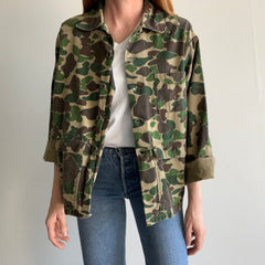 1970/80s Ranger Brand Cotton Camo Chore Coat - With Hand Mending