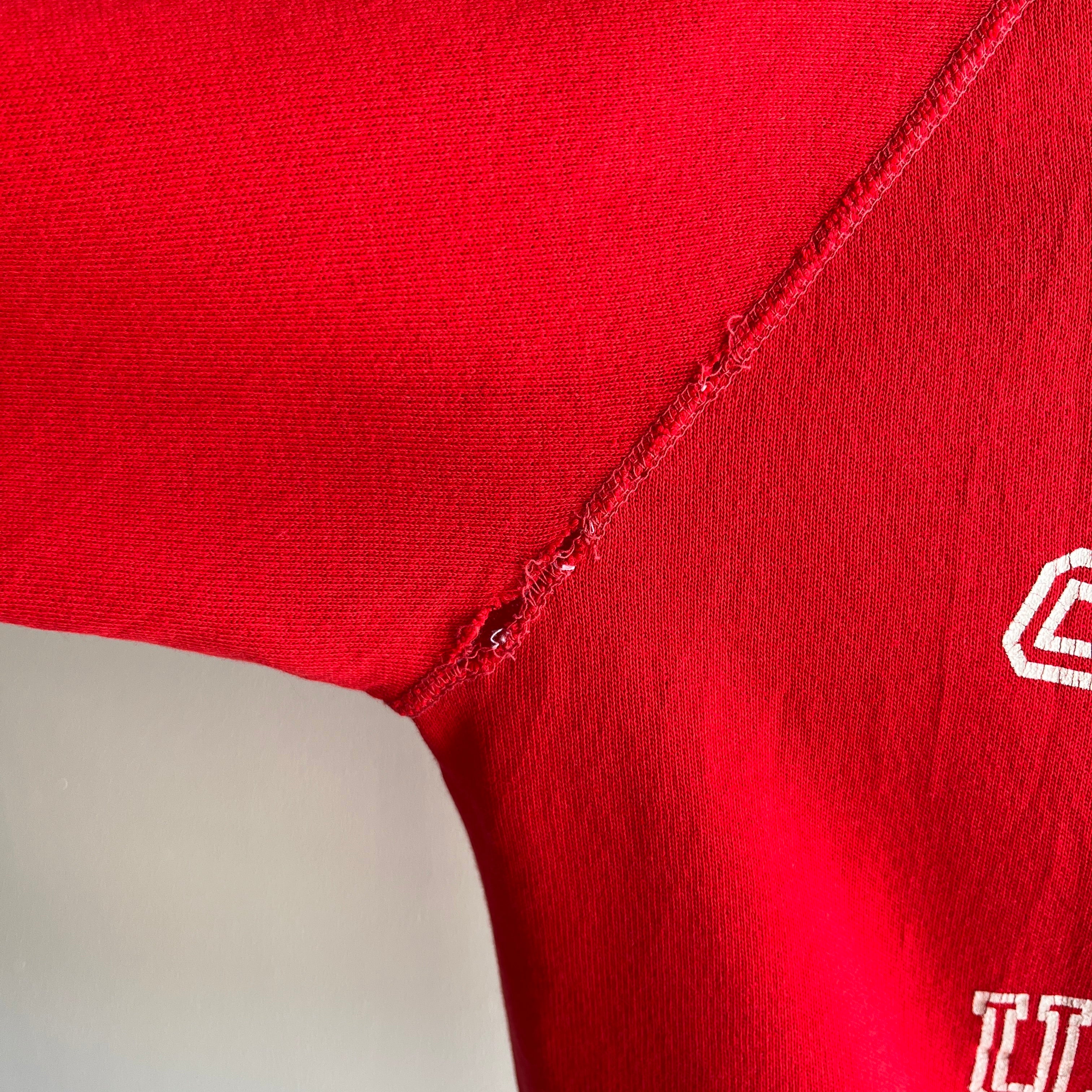 1980s Cornell University Thinned Out Tattered, Torn and Worn Intelligent Sweatshirt