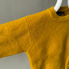 1990s Patagonia Beautiful Mustard Wool Crew Neck Sweater