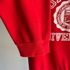 1980s Cornell University Thinned Out Tattered, Torn and Worn Intelligent Sweatshirt