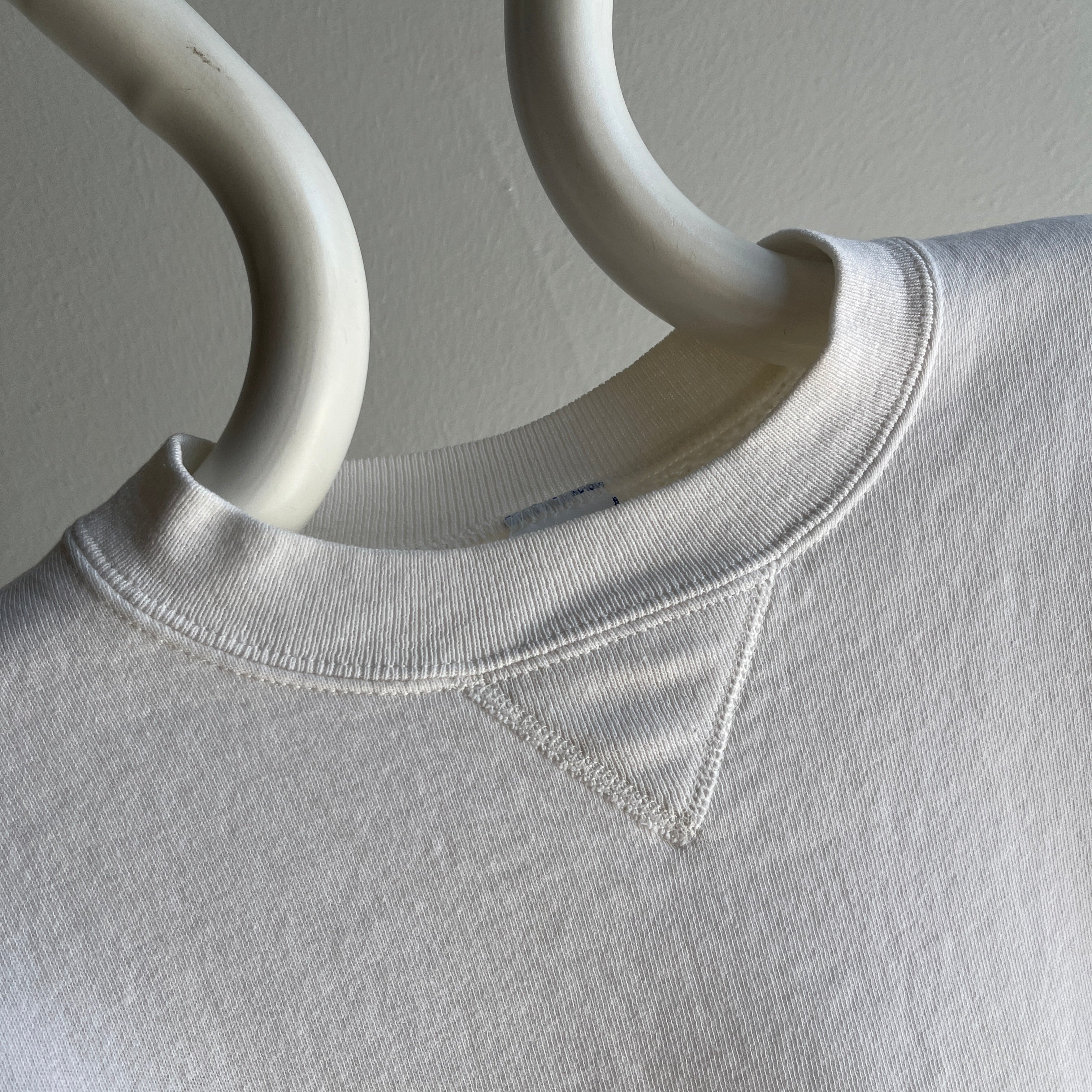 1980/90s Blank White Russell Athletic Single V Sweatshirt