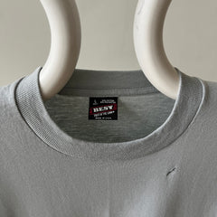 1980s Blank Grey/Baby Blue T Shirt