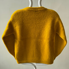 1990s Patagonia Beautiful Mustard Wool Crew Neck Sweater