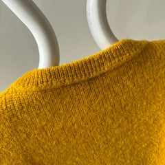 1990s Patagonia Beautiful Mustard Wool Crew Neck Sweater