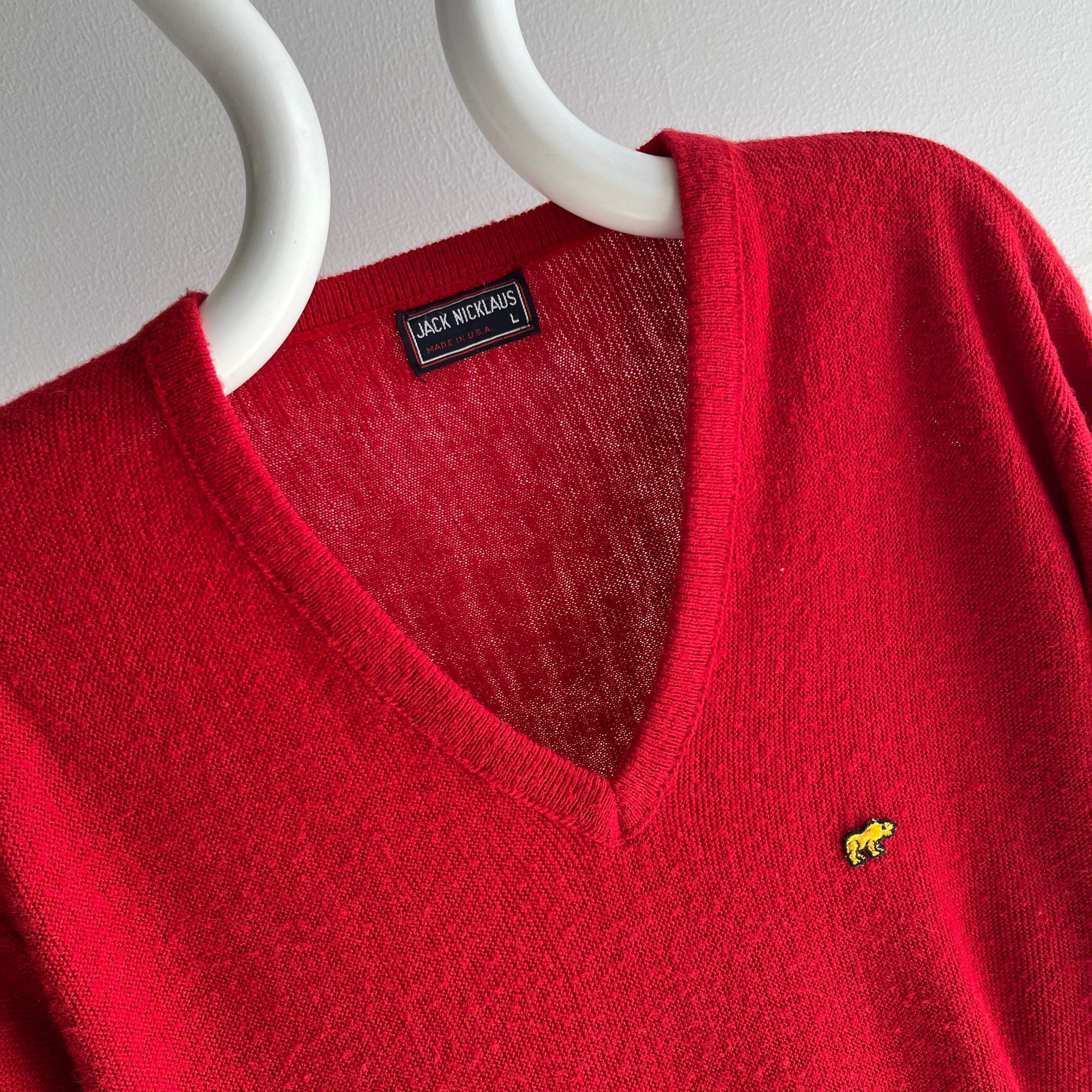 1970s Jack Nicklaus Golden Bear V-Neck Sweater (Very Lacoste)