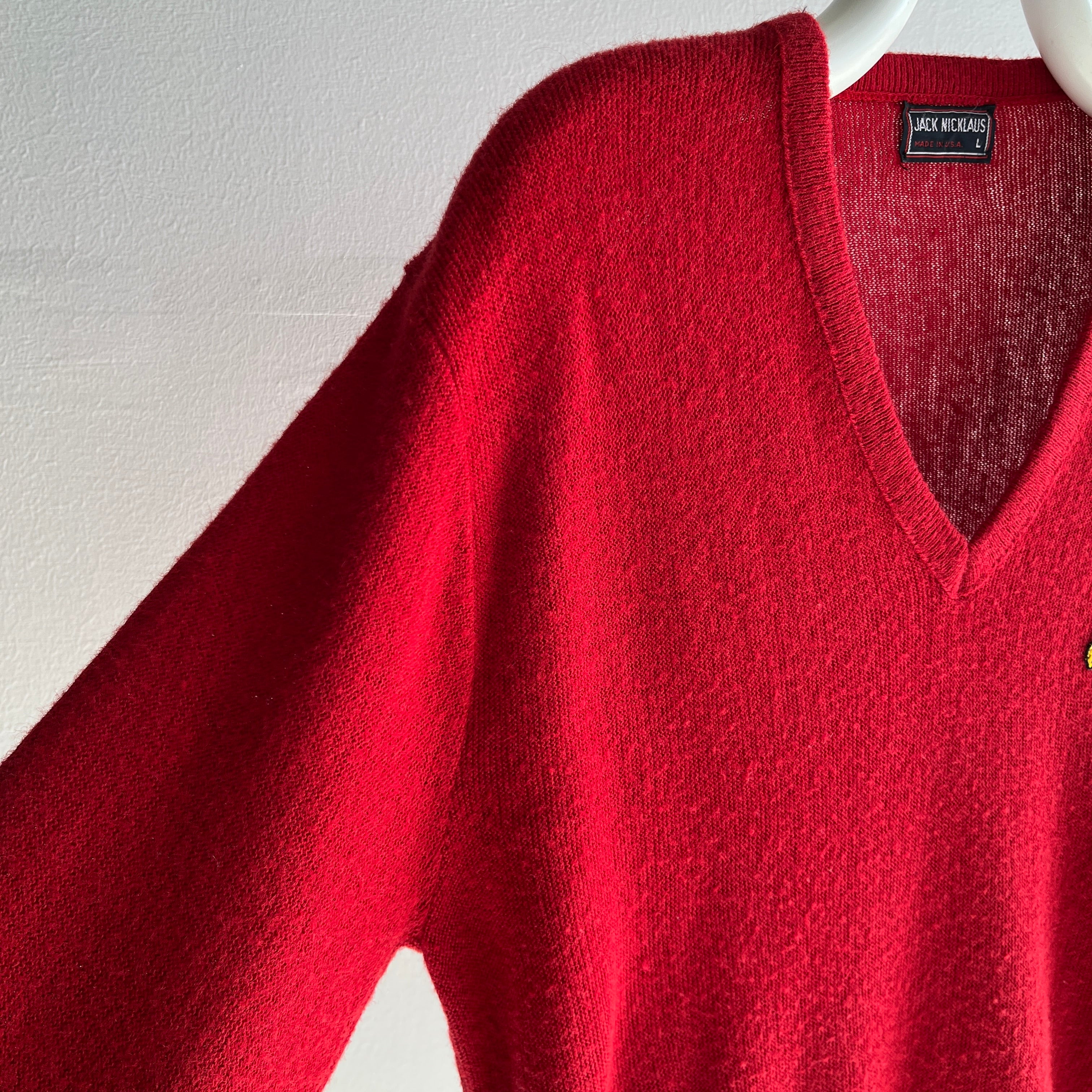 1970s Jack Nicklaus Golden Bear V-Neck Sweater (Very Lacoste)