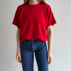 1980s Nail Polish Red Super Soft DIY Warm Up Sweatshirt