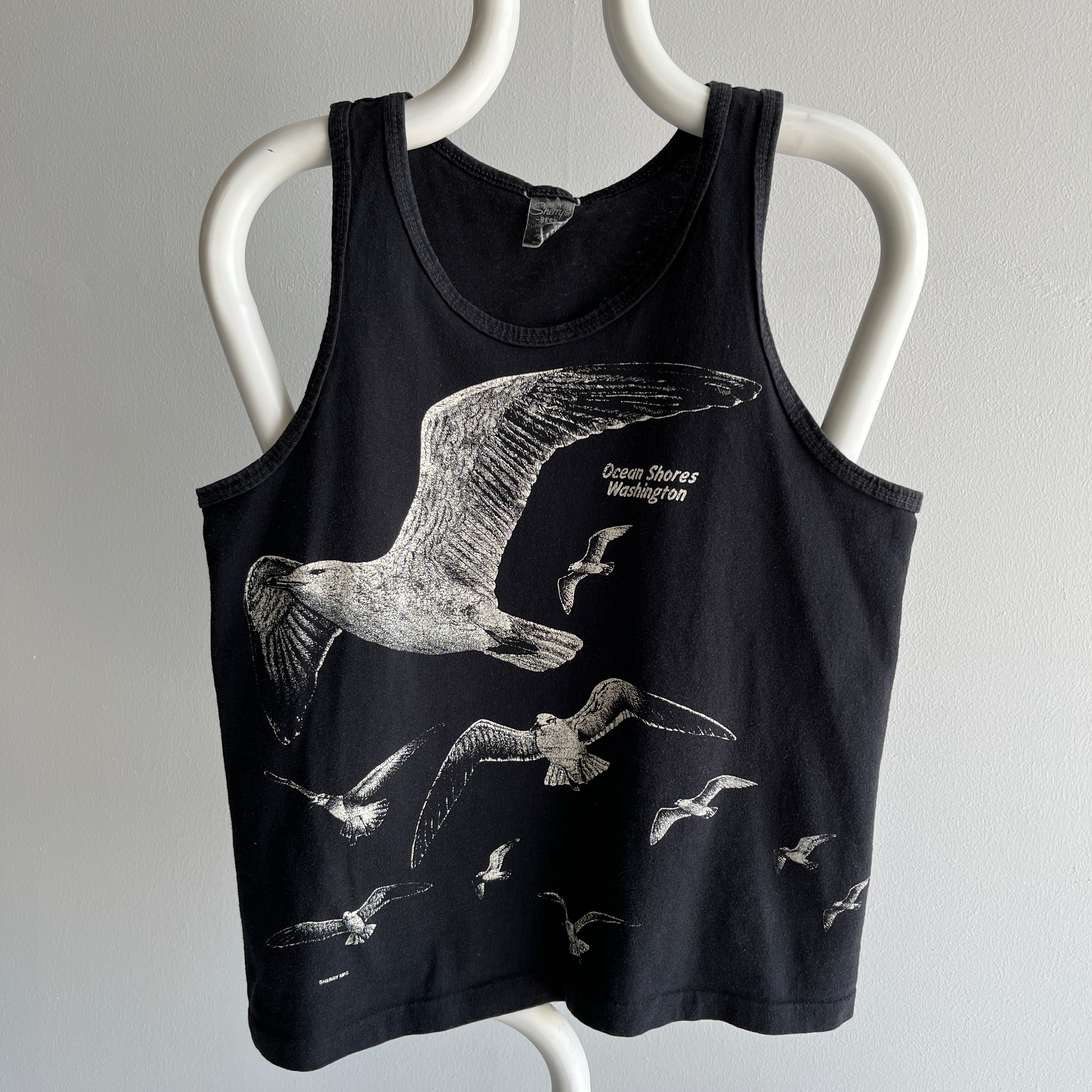 1980s Ocean Shores Washington Cotton Tank Top