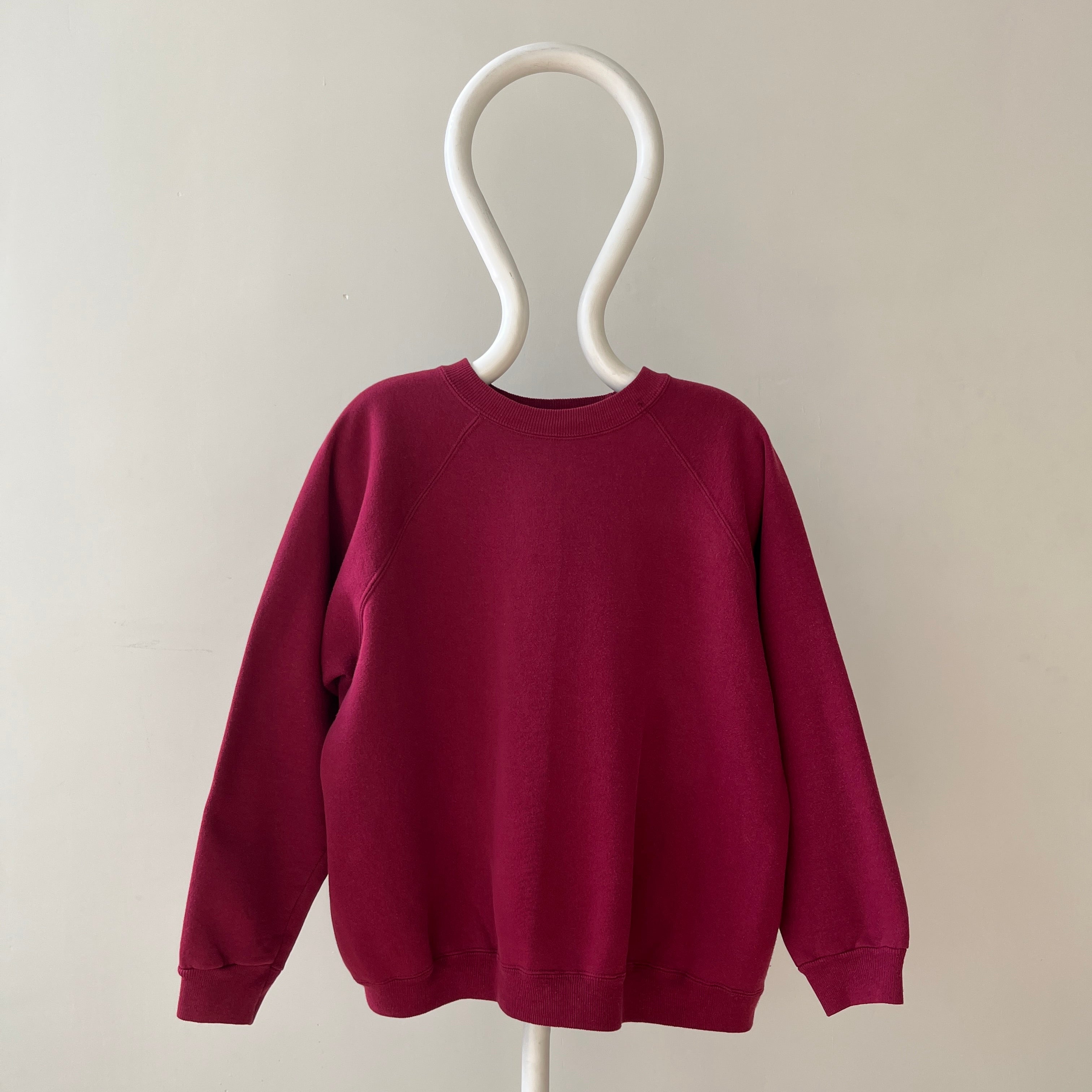 1990s Blank Burgundy Hanes Her Way Sweatshirt