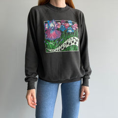 1990s Flowers and Music Notes Nicely Faded Sweatshirt