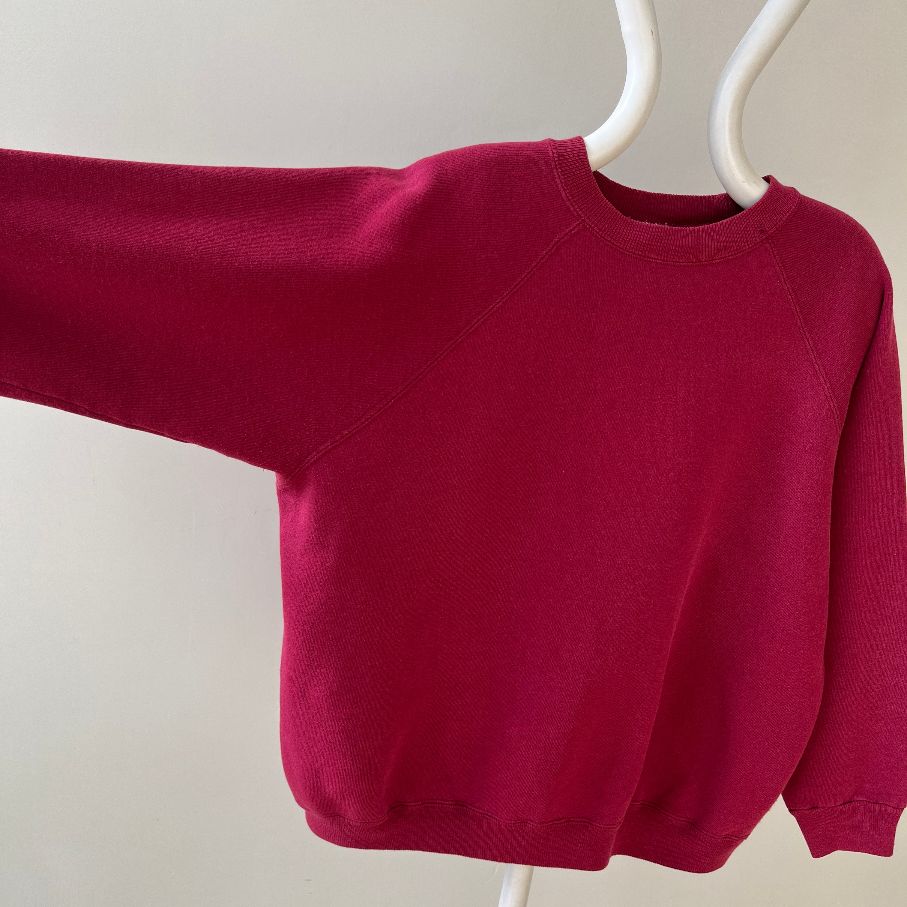 1990s Blank Burgundy Hanes Her Way Sweatshirt