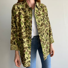 1970s Barely Worn Bright Camo Chore Coat/Jacket