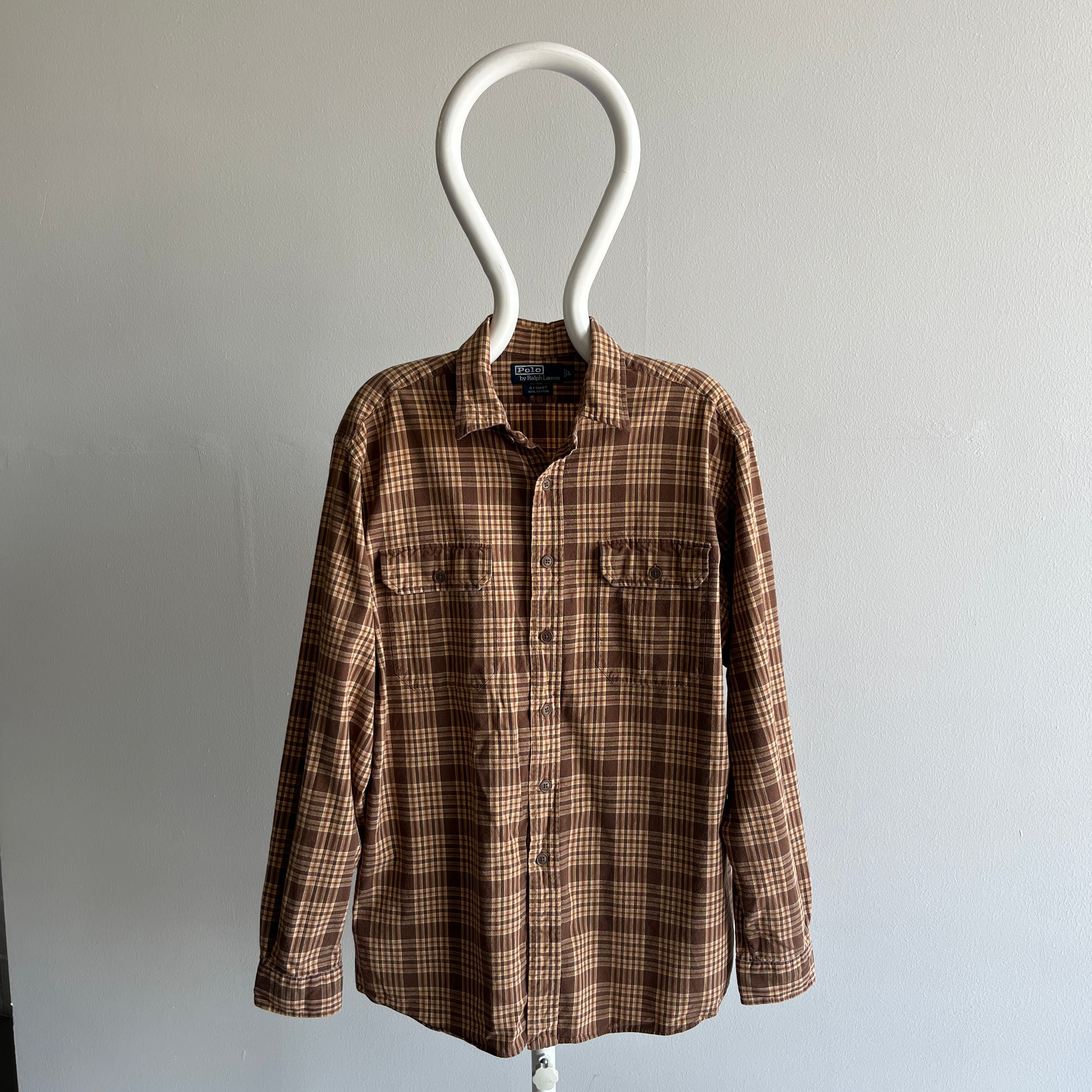 1990s Ralph Lauren Cotton Plaid Shirt