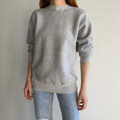 1980s Reverse Weave Blank Gray Sweatshirt - Heavyweight