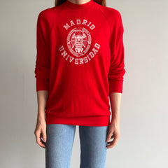 1970s Thin Lightweight and Slouchy Madrid Universidad Sweatshirt