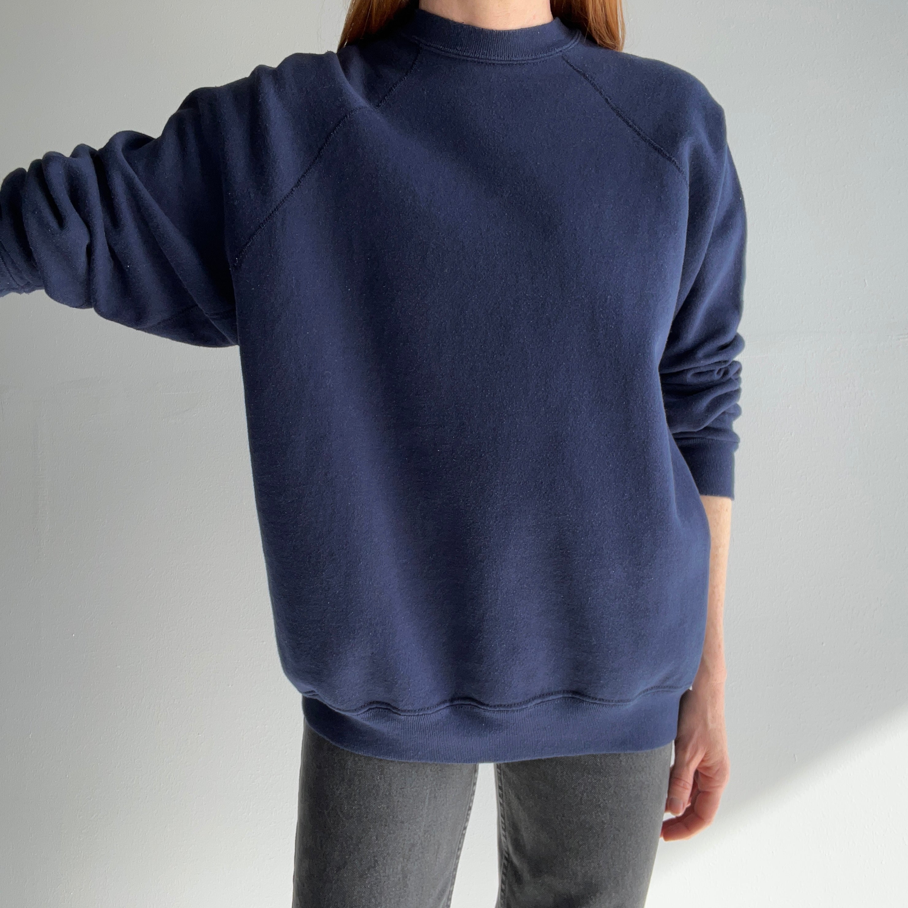 1980s Heavyweight Discus Sweatshirt with Under Arm Gussets