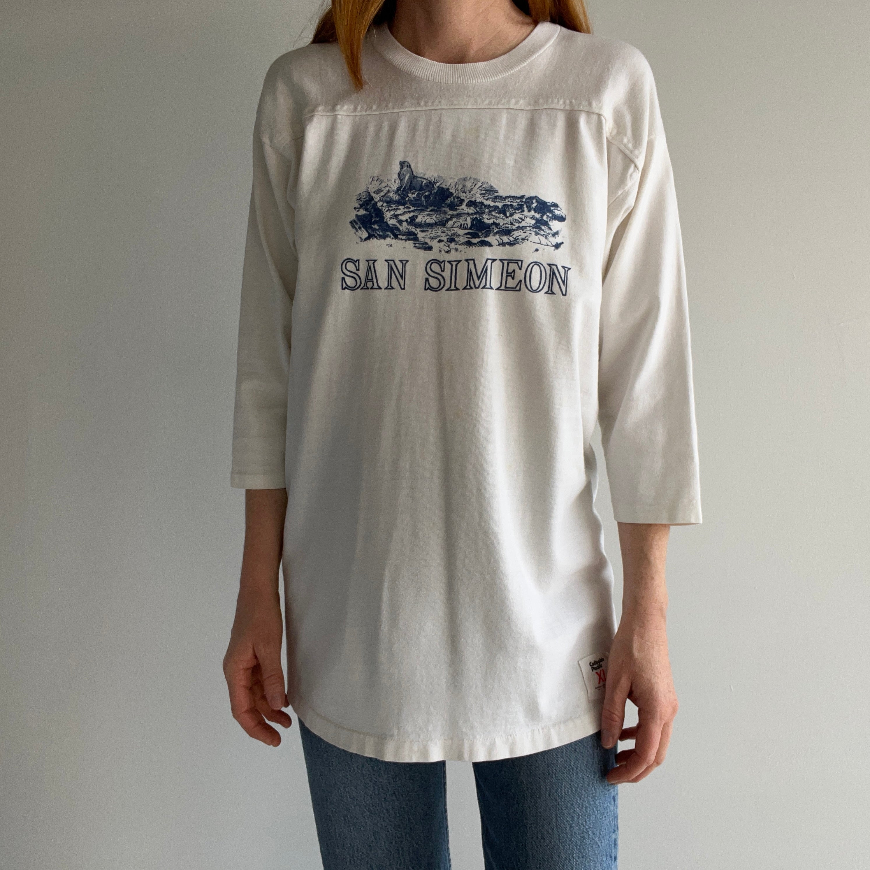 1970s San Simeon Super Soft Football Shirt with a Seal