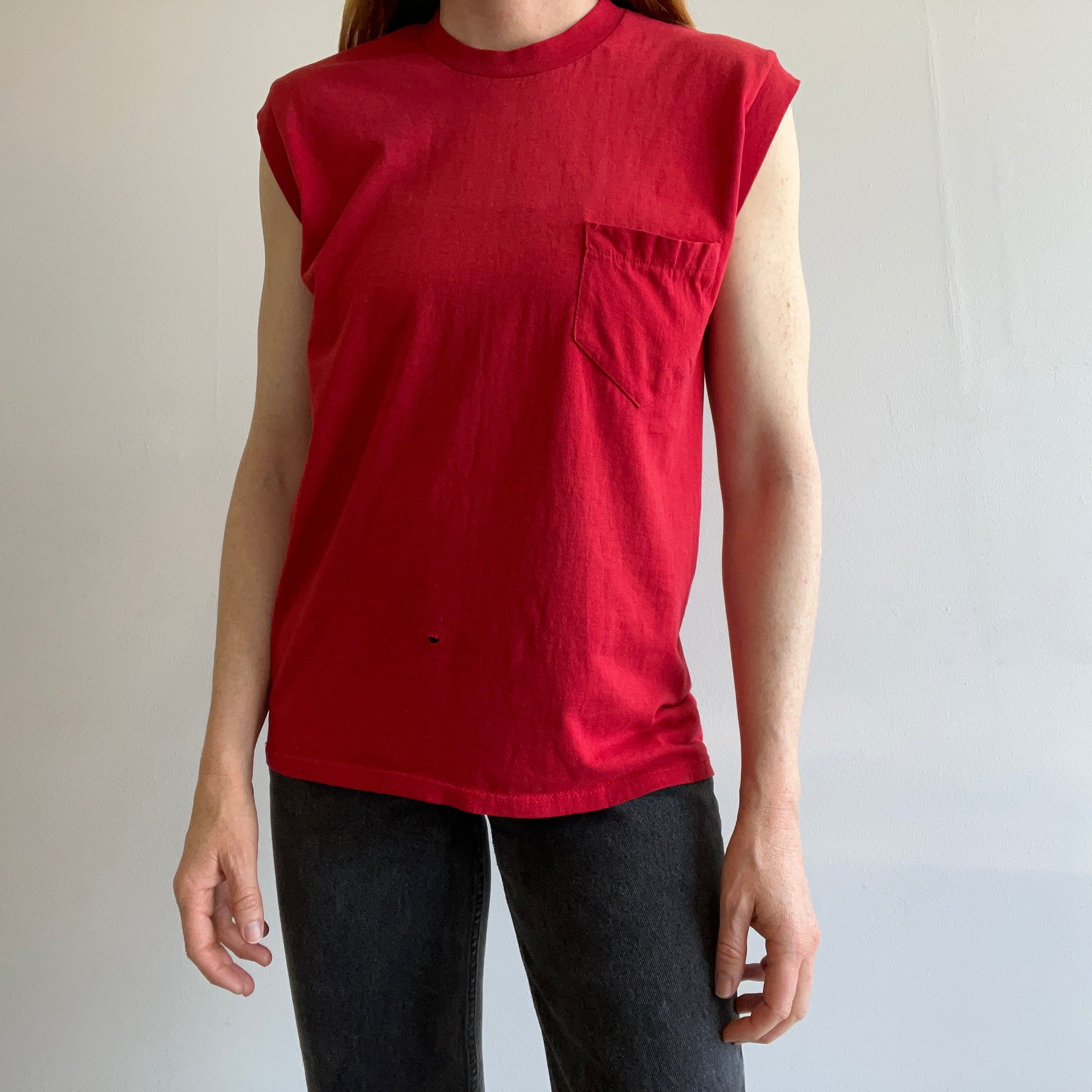 1970/80s Red Triangle Pocket Muscle Tank