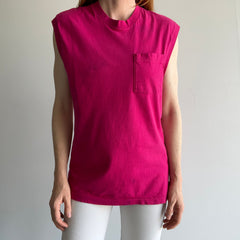 1980s FOTL Cotton Hot Pink Muscle Tank (Selvedge Pocket for Those Who Care)