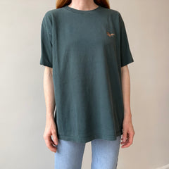 1980s Reebok Sun Faded Forest Green Cotton T-Shirt