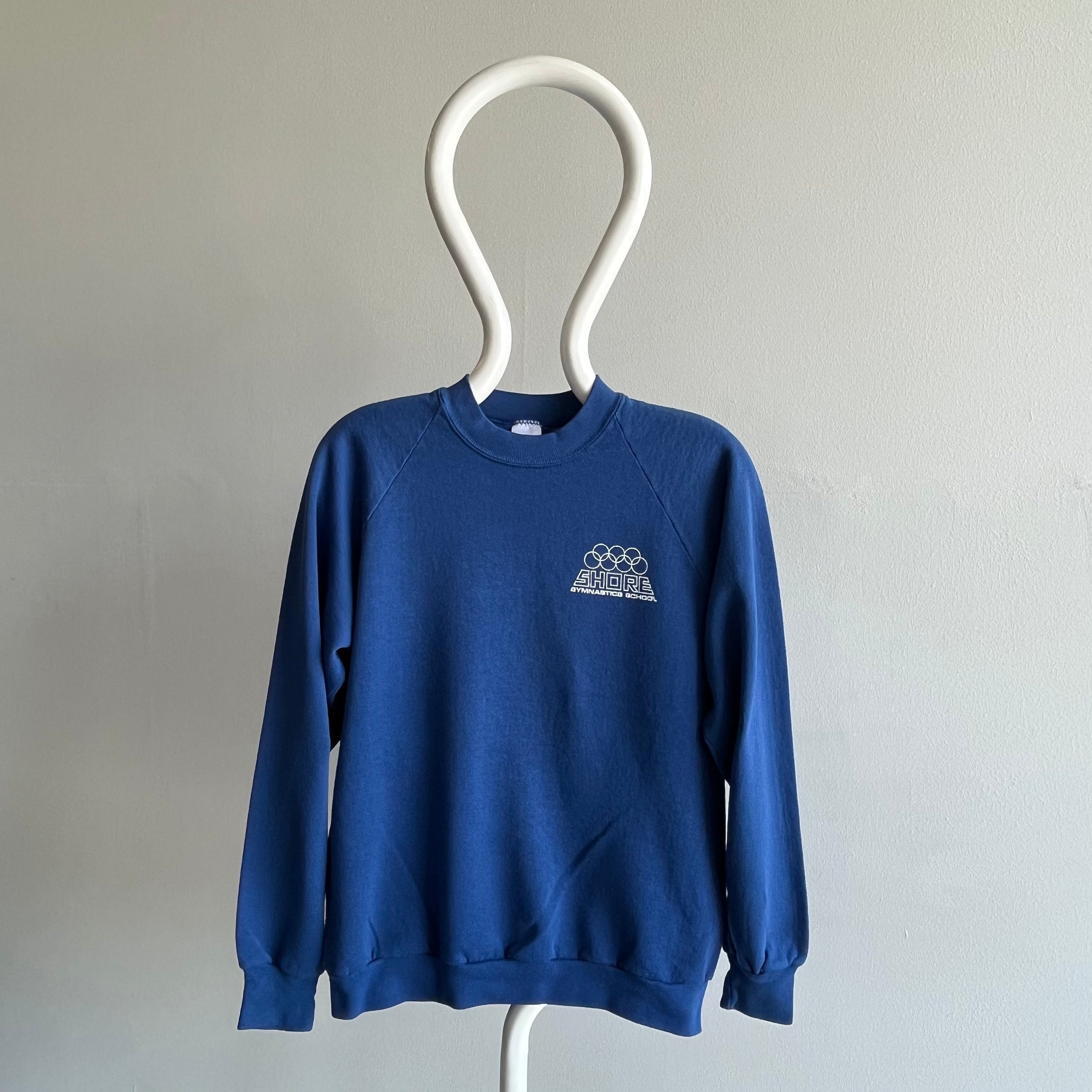 1980s Shore Gymnastic School Front and Back Sweatshirt