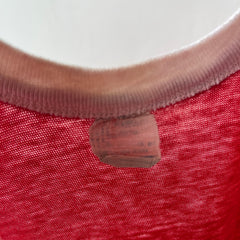 1970s Red and White Tank Top - With Holes