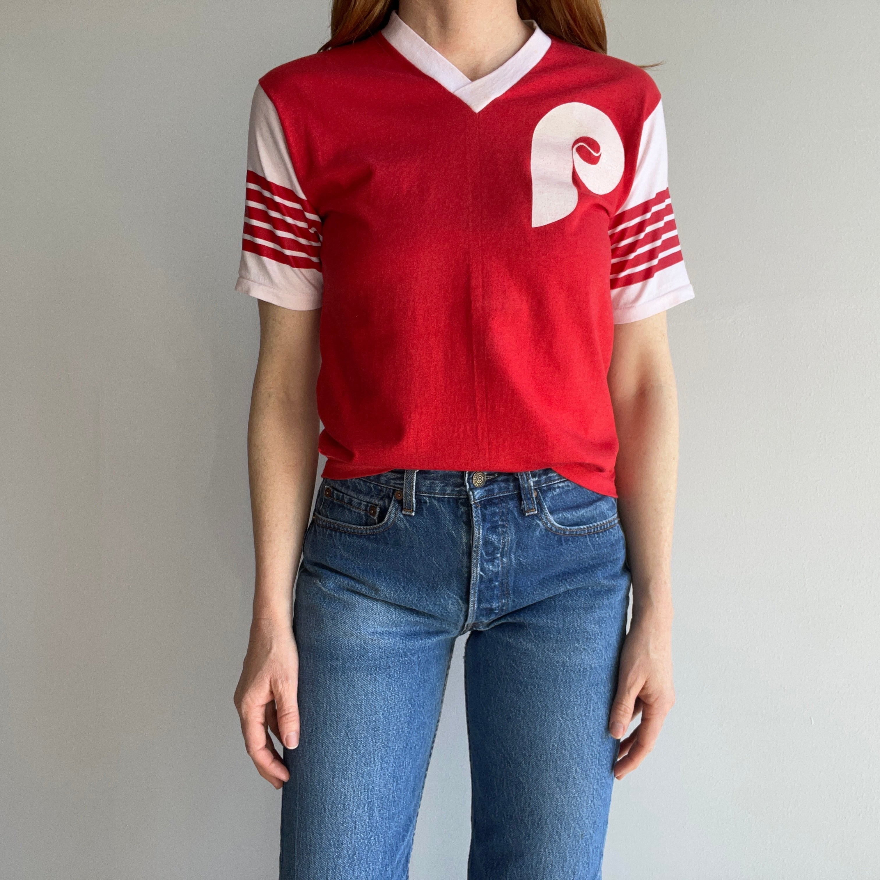 1980s Phillies T-Shirt by Velva Sheen - Collectible