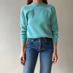 1970s Blank Turquoise Sweatshirt