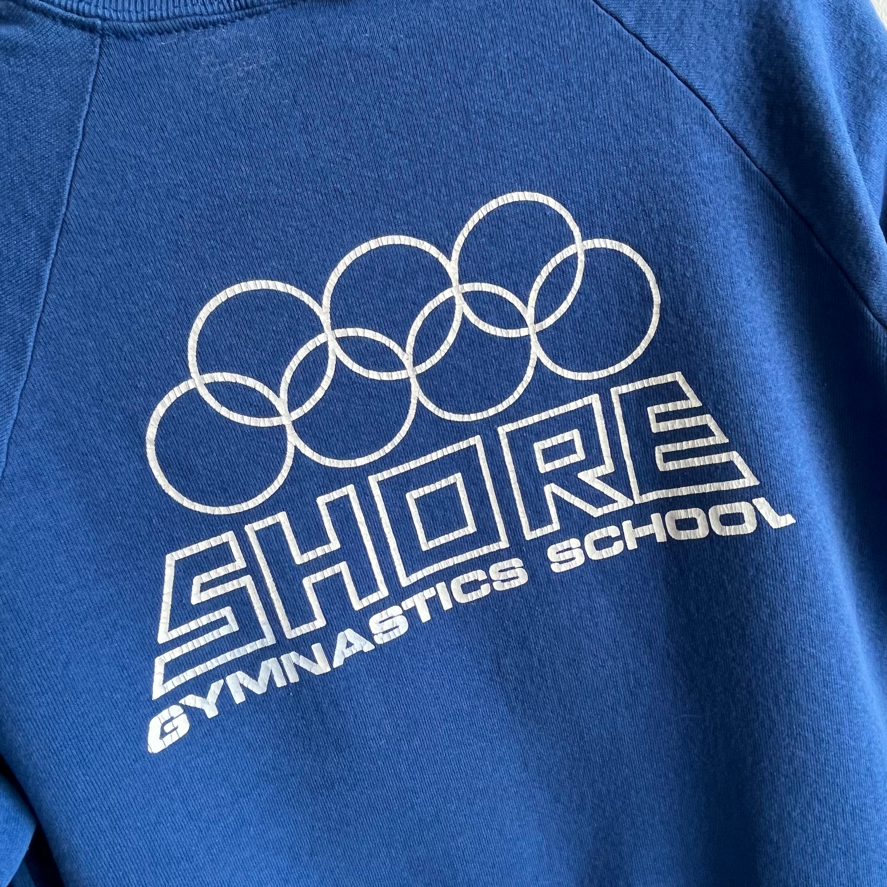 1980s Shore Gymnastic School Front and Back Sweatshirt