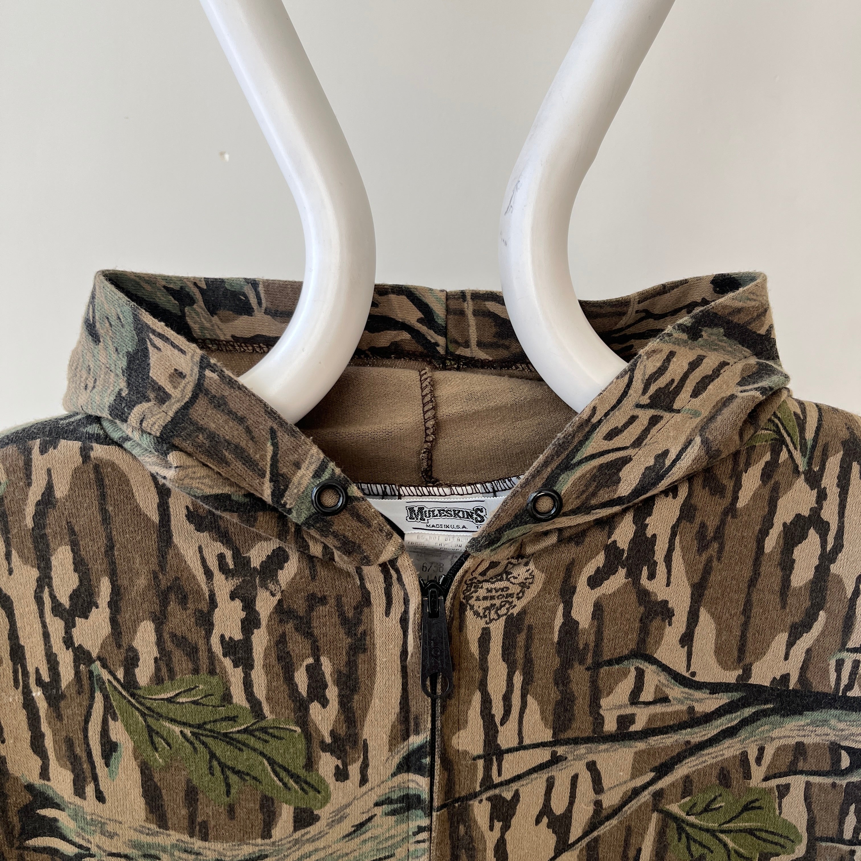 1980s/90s Camo Zip Up Hoodie