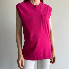 1980s FOTL Cotton Hot Pink Muscle Tank (Selvedge Pocket for Those Who Care)