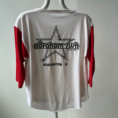 1981ish Abraham Rush Baseball Henley Front and Back T-Shirt - It Was a Band