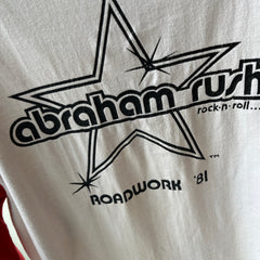 1981ish Abraham Rush Baseball Henley Front and Back T-Shirt - It Was a Band