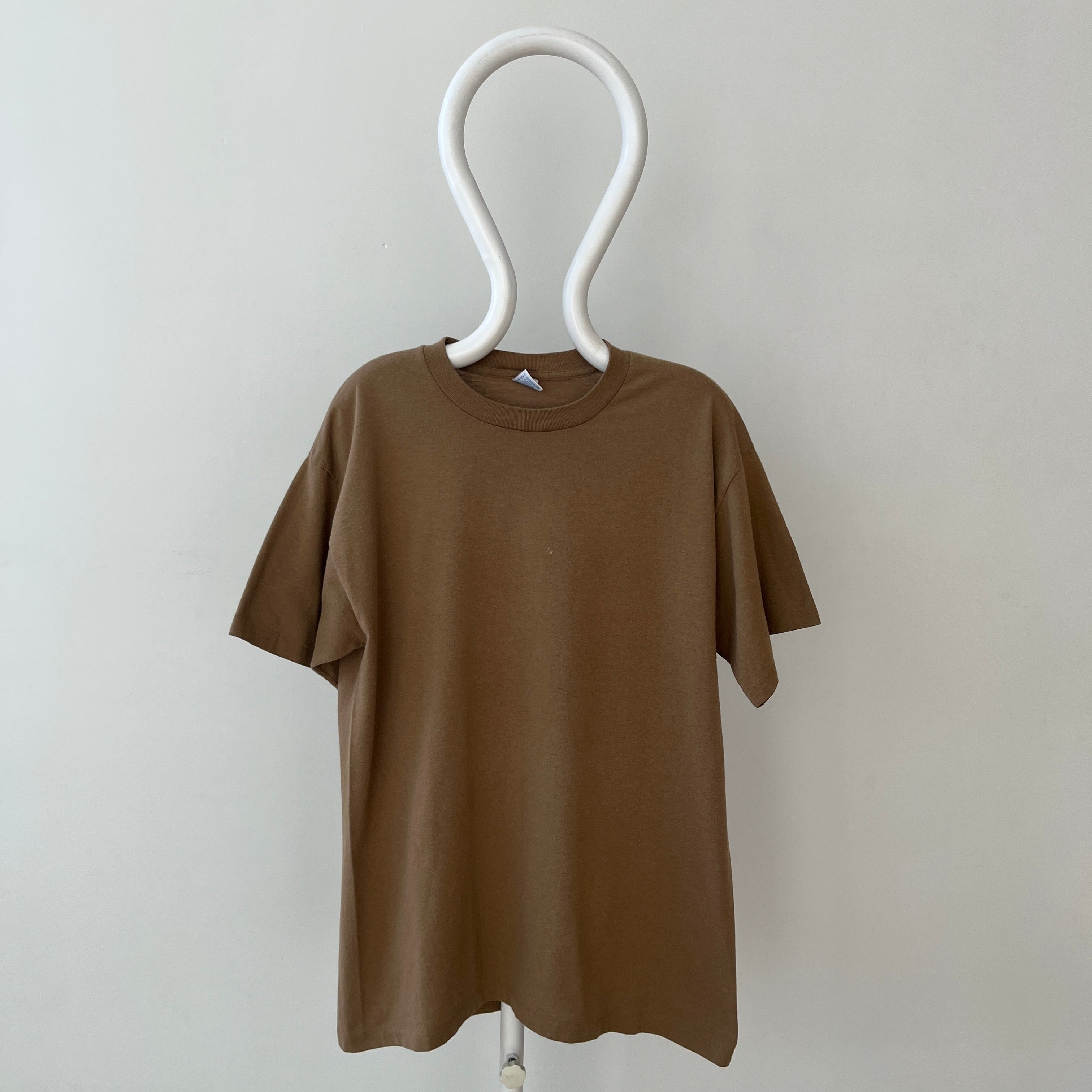 1980s Blank Tan T Shirt