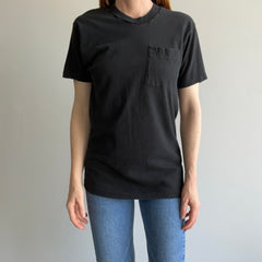 1980s Fabulous Blank Black Pocket T-Shirt