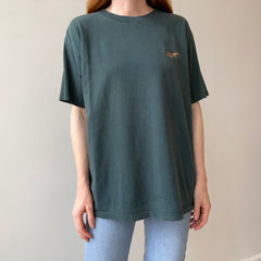 1980s Reebok Sun Faded Forest Green Cotton T-Shirt