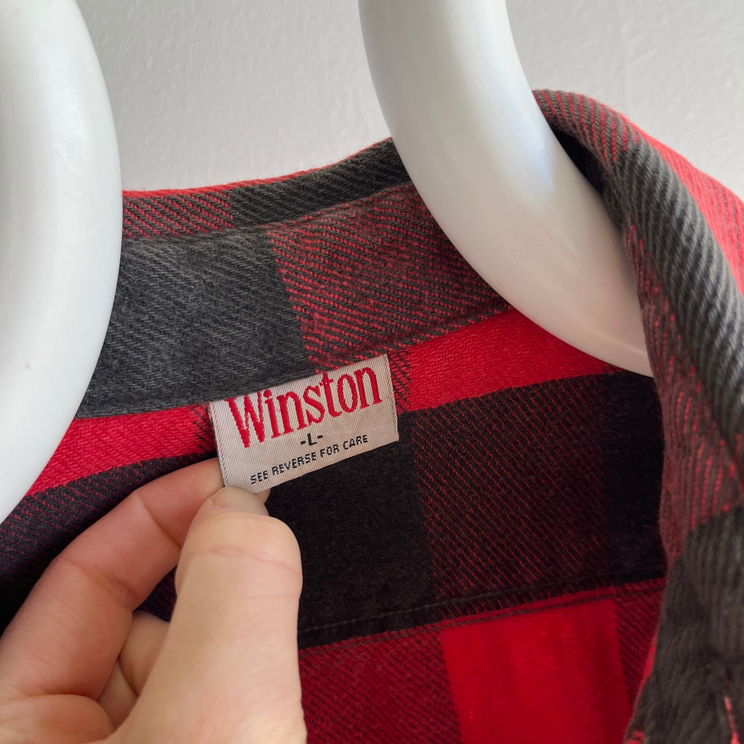 1990s Winston Cotton Buffalo Plaid Flannel