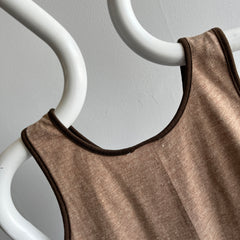 1970s The Cutest Brown Tank Top