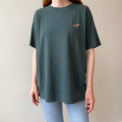 1980s Reebok Sun Faded Forest Green Cotton T-Shirt