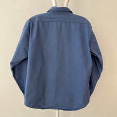 1980s Baby Blue Heavy Button Up Shirt by Five Brothers