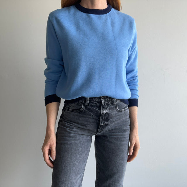 1970s Barely/Never Worn Acrylic - Super Soft - Two Tone Sweatshirt