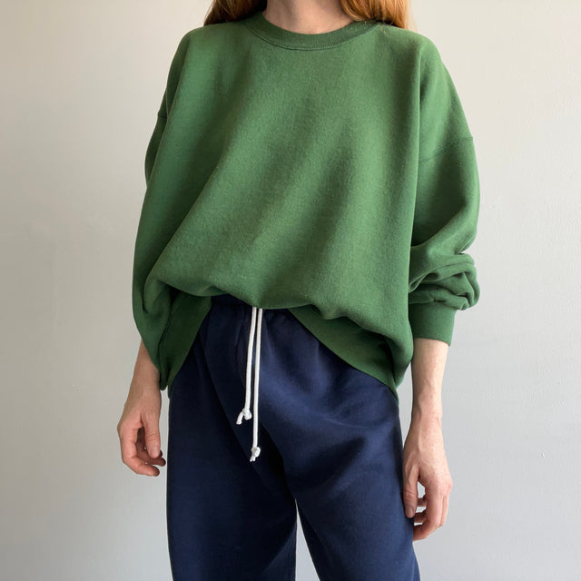 1980s Sun Faded To That Slightly Shiny Perfection Green Sweatshirt by Lee