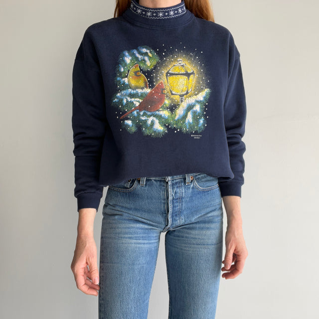 1980s Birds and a Lamp in Winter Sweatshirt