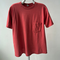 1990s USA Made Gap Salmon/Red/Orange Cotton Pocket T-Shirt